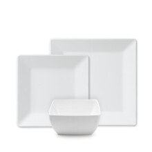 Купить посуда и приборы для сервировки стола Q Squared: Набор посуды Квадратный меламин Diamonds Square 12 шт (Q Squared)