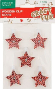 Craft with Fun CF DECORATION BN HANDLE STARS 6PCS 10/200