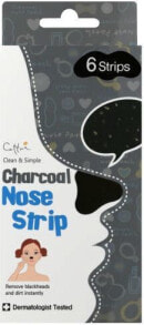 Cettua Charcoal Nose Strip Полоски для очищения носа с активированным углем 6 шт