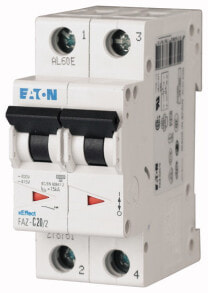 Автоматика для электрогенераторов eaton FAZ-C6/2 прерыватель цепи Миниатюрный выключатель С-тип 278754