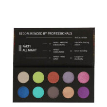 Affect  Party All Night Pressed Eyeshadow Palette  Палетка высокопигментированных теней для  век 10 оттенков, 20 г