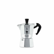 Coffee makers and coffee machines moka Express - Moka pot - Aluminium,Black - Aluminium - 2 cups - Moka Express - CE
