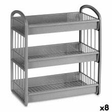Shelves Grey Plastic 36 x 20,5 x 39,5 cm (8 Units)