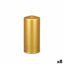 Candle Golden 9 x 20 x 9 cm (8 Units)