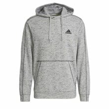 Men’s Hoodie Adidas Essentials Mélange Embroidered Light grey