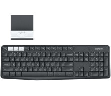 Клавиатуры Logitech K375s клавиатура РЧ беспроводной + Bluetooth QWERTY Международный американский стандарт Графит, Белый 920-008181