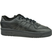 Мужские кроссовки Мужские кроссовки повседневные черные кожаные низкие демисезонные Adidas Rivalry Low M EF8730 shoes