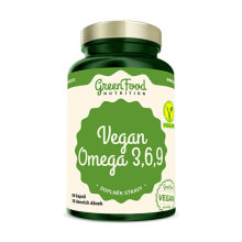 Клетчатка GreenFood Nutrition Vegan Omega 3,6,9 Растительный омега 3,6 и 9 из льняного семени 60 капсул