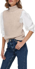 Женские жилеты ONLY Female knitted turtleneck vest