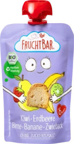 Quetschie Kiwi Erdbeere Birne Banane Zwieback ab 6 Monaten, 100 g