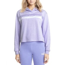 Puma Amplified Cropped Pullover Hoodie Plus Womens Purple Casual Outerwear 58933 купить онлайн