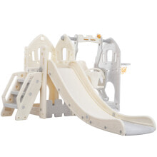 Children's play and sports complexes and slides