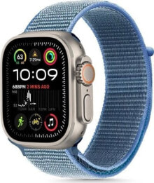 Tech-Protect TECH-PROTECT NYLON APPLE WATCH 6 / 7 / 8 / 9 / 10 / SE / ULTRA 1 / 2 (44 / 45 / 46 / 49 MM) BABY BLUE