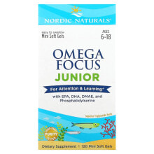 Vitamins and dietary supplements for children nordic Naturals, Omega Focus Junior, Ages 6-18, 120 Mini Soft Gels