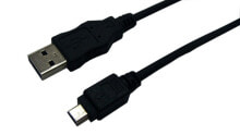 LogiLink USB 2.0 A/mini-A 3m USB кабель USB A Mini-USB A Черный CU0015