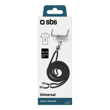 SBS TEUNILACEK - Neck strap - Black - Fabric - 70 mm - 15 mm - 200 mm