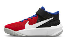 Nike Team Hustle D 10 FlyEase 中帮 复古篮球鞋 GS 红蓝黑 / Кроссовки Nike Team Hustle D 10 FlyEase GS Vintage Basketball Shoes Детские