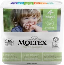 Купить детские подгузники и средства гигиены Moltex: Windeln Pure & Nature Gr. 4 Maxi (7-14 kg), 29 St