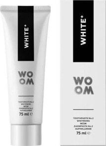 Woom White+ Toothpaste Отбеливающая зубная паста освежающая дыхание 75 мл