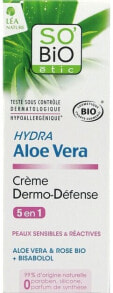 Schützende und feuchtigkeitsspendende Gesichtscreme mit Aloe Vera, Rose und Bisabolol - So'Bio Etic Hydra Aloe Vera Creme