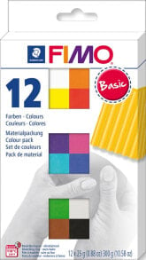 Глина для лепки для детей FIMO soft Basic Colours 12 шт.