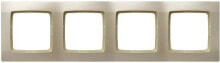 Розетки, выключатели и рамки ospel KARO Quadruple pearl ecru (R-4S / 42)