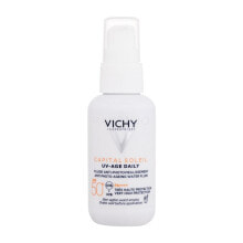 Vichy Capital Soleil UV-Age Daily Anti Photo-Ageing Water Fluid SPF50+ 40 ml sonnenschutz fürs gesicht Feine Linien & Falten für Frauen