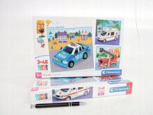 Clementoni Clementoni Puzzle 3x48el SuperColor square Rescue vehicles. Pojazdy ratownicze 25318