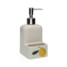 Soap Dispenser Versa Ceramic ABS Dolomite Lemon 9 x 18,5 x 8 cm