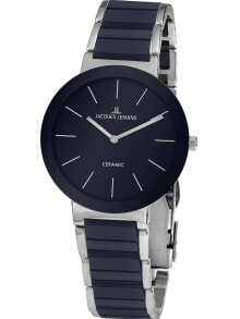 Мужские наручные часы с синим браслетом Jacques Lemans 42-8H ceramic unisex 40mm 10ATM