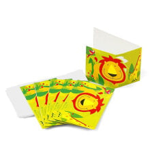 ATOSA 6 Cards Invitation Fiesta Jungla 9X15 Cm Invitations