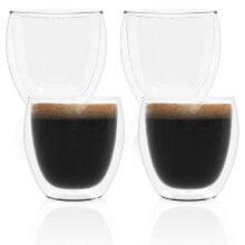 4x Espressoglas Kaffeeglas doppelwandig