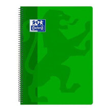 OXFORD Spiral notebook school classic cover polypropylene folio 80 sheets square 4 mm withgreen margin