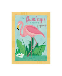 Trademark Global holli Conger Fancy Flamingos motif 1 Canvas Art - 36.5