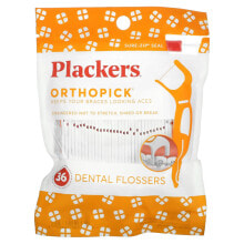 Плэкерс, Orthopick, зубочистки с нитью, 36 шт.