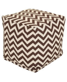 Majestic Home Goods chevron Ottoman Pouf Cube with Removable Cover 17