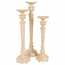 Candelabras Alexandra House Living White Resin 14 x 54 x 14 cm 3 Pieces