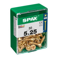 SPAX Yellox 5.0x25 mm Flat Head Wood Screw 50 Units