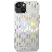 KARL LAGERFELD Klhcp14Mlgmmsv3 iPhone 14 Plus15 Plus 6.7 Monogram Iridescent phone case