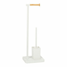 Toilet Paper Holder with Brush Stand Andrea House ba72127 Metal