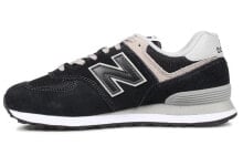 New Balance NB 574 防滑轻便 低帮 跑步鞋 男女同款 黑粉色 d宽 / Кроссовки New Balance NB 574 d ML574EGK