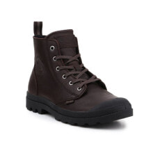 Мужские высокие ботинки Мужские ботинки высокие демисезонные коричневые кожаные Palladium Pampa ZIP LTH M 76888-249-M shoes