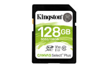 Memory cards kingston Canvas Select Plus - 128 GB - SDXC - Class 10 - UHS-I - 100 MB/s - 85 MB/s