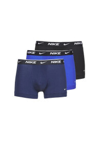 Erkek Nike Marka Logolu Elastik Bantlı Günlük Kullanıma Uygun Siyah-mavi-lacivert Boxer 0000ke1008-9