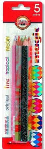 Цветные карандаши для рисования для детей Koh I Noor Kredki Magic trio 5 kolorów (147690)