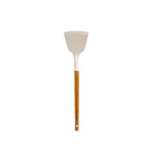 Silicone and wooden spatula