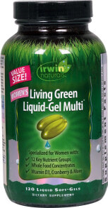 Витаминно-минеральные комплексы Irwin Naturals Living Green Liquid-Gel Multi For Women Активная пищевая добавка для женщин 120 капсул