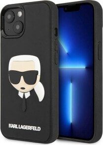 Karl Lagerfeld Etui Karl Lagerfeld KLHCP14MKH3DBK Apple iPhone 14 Plus czarny/black hardcase 3D Rubber Karl`s Head