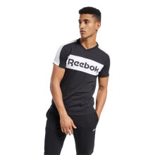 Мужские спортивные футболки мужская спортивная футболка черная с логотипом REEBOK Te Ll Graphic Short Sleeve T-Shirt