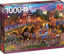 Детские развивающие пазлы jumbo Puzzle 1000 PC Kanał w Amsterdamie G3